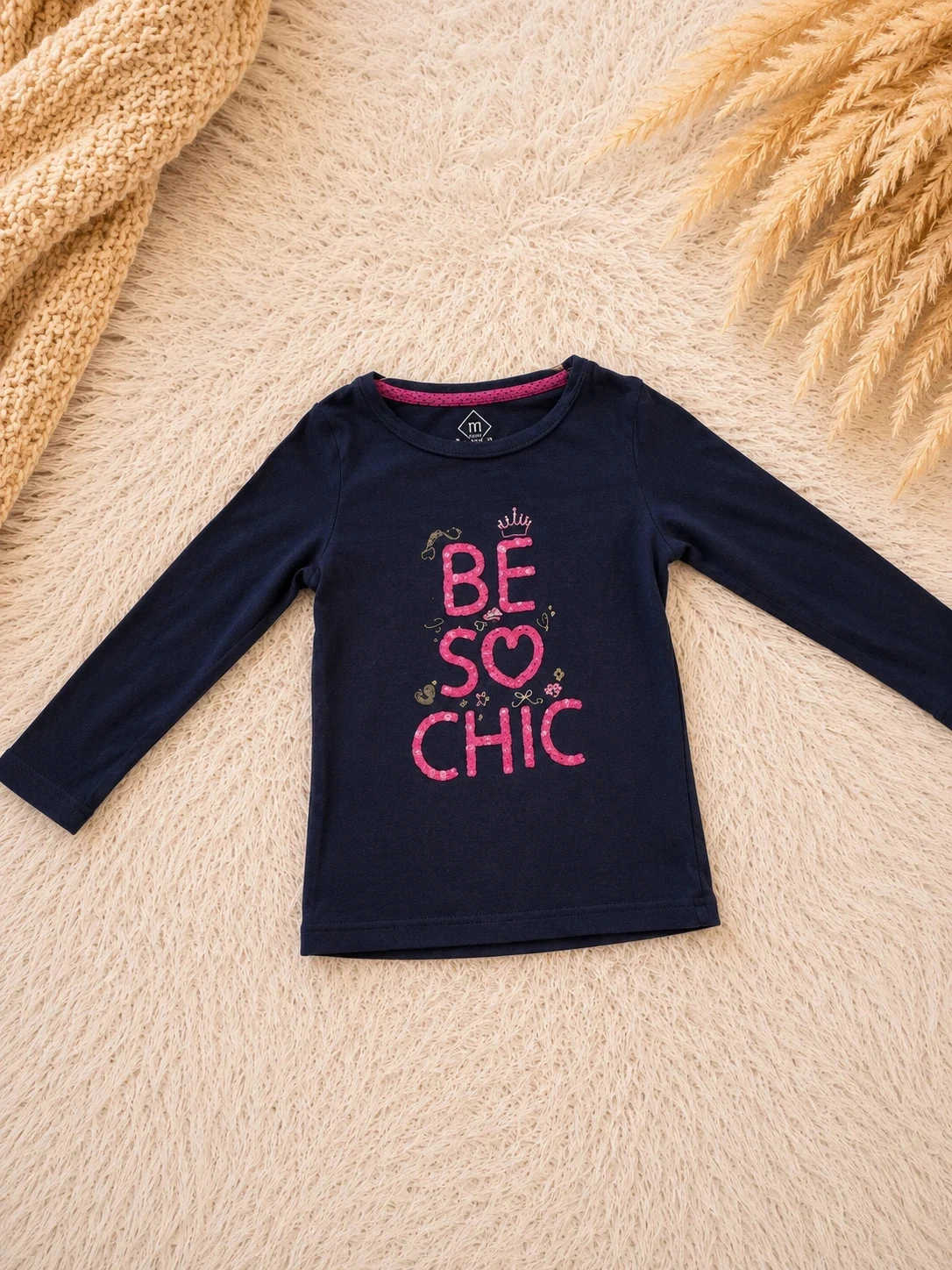 T‑shirt fille manches longues imprimé – TEX – Taille 3/4 ans